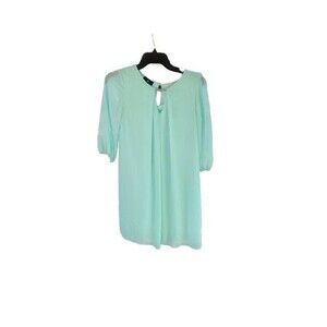 I.N. Womens Dress Size Small Teal 3/4 Length Sleeves